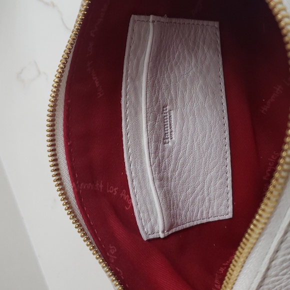 Hammitt Los Angeles White Leather Wristlet Gold Hardware in Excellent Condition. - Picture 3 of 6